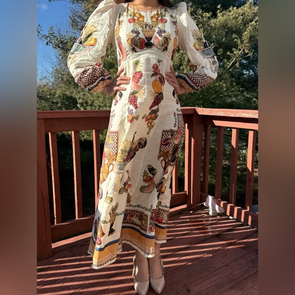 ALÉMAIS Mercado Linen Midi Dress - Picture 3 of 9